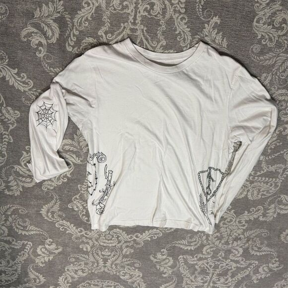Subrosa Men's XL White Graphic Long Sleeve Tee Shirt - Picture 1 of 5